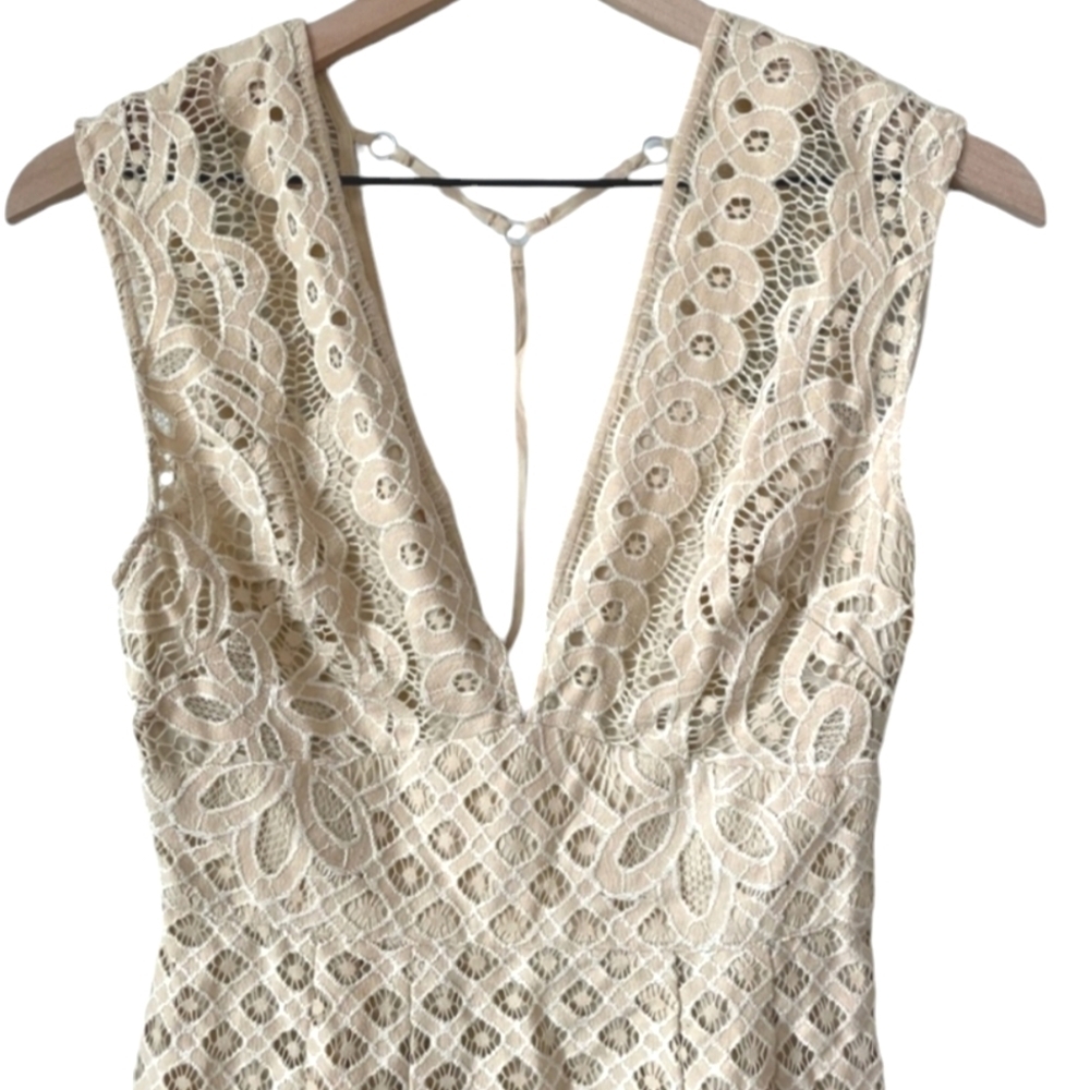 Free People Ivory One Million Lovers Lace Mini Dress - Picture 3 of 7